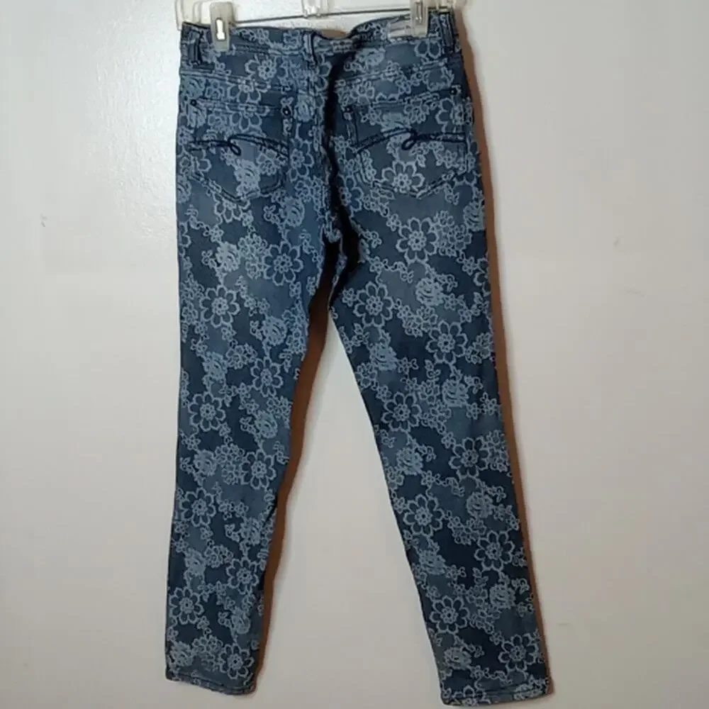 Justice Premium Jeans girls floral size 14.5 jeans.